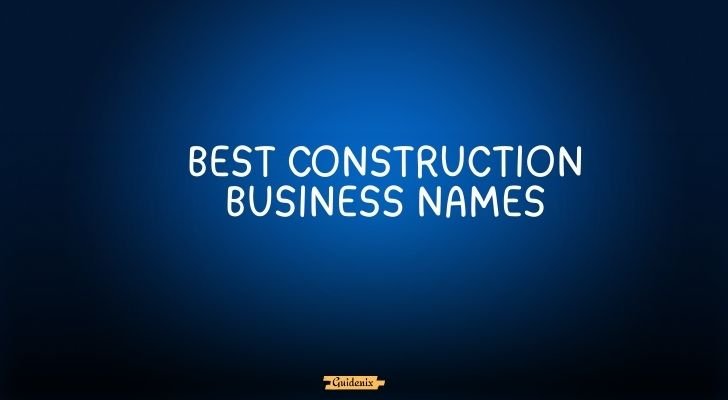 best construction business names