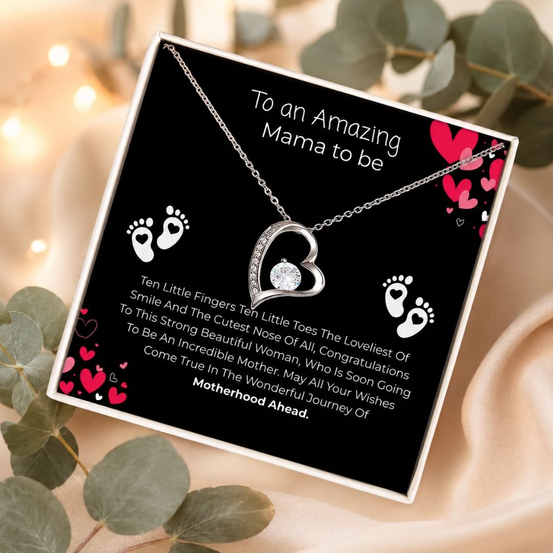 Custom message card necklace gift